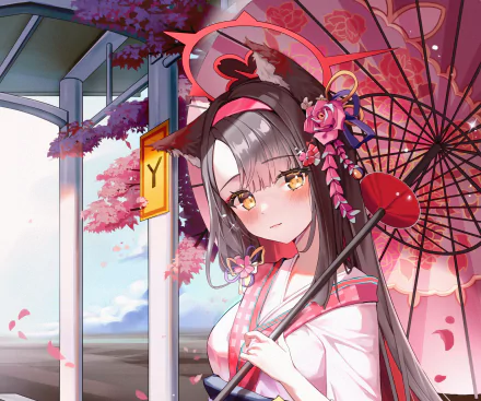 Kosaka Wakamo video game Blue Archive HD Desktop Wallpaper | Background Image