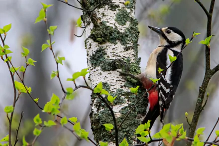 Animal woodpecker HD Desktop Wallpaper | Background Image