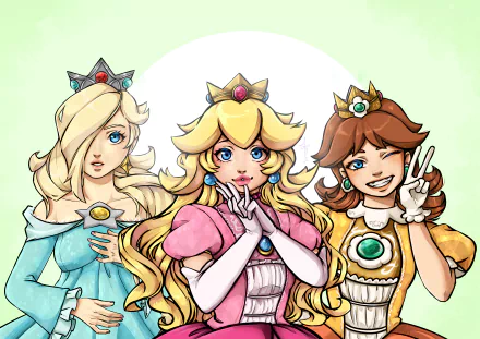 Rosalina (Mario) Princess Peach Princess Daisy video game Super Mario Bros. HD Desktop Wallpaper | Background Image