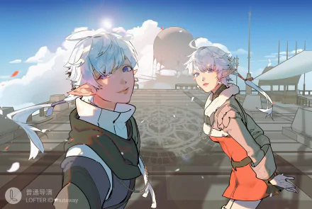 Alphinaud Leveilleur Alisaie Leveilleur video game Final Fantasy XIV HD Desktop Wallpaper | Background Image