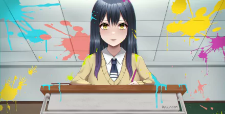 Miko Yotsuya Anime Mieruko-chan HD Desktop Wallpaper | Background Image