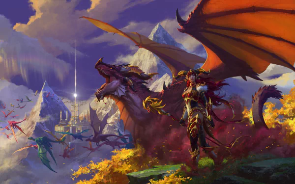 Alexstrasza (World Of Warcraft) dragon World of Warcraft: Dragonflight video game World of Warcraft HD Desktop Wallpaper | Background Image