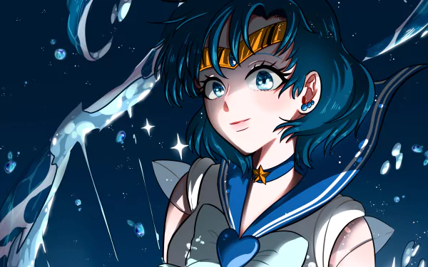 Sailor Mercury Ami Mizuno Anime Sailor Moon HD Desktop Wallpaper | Background Image