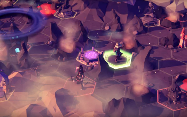 HD desktop wallpaper featuring For The King game with characters engaged in tactical gameplay on a stylized map.