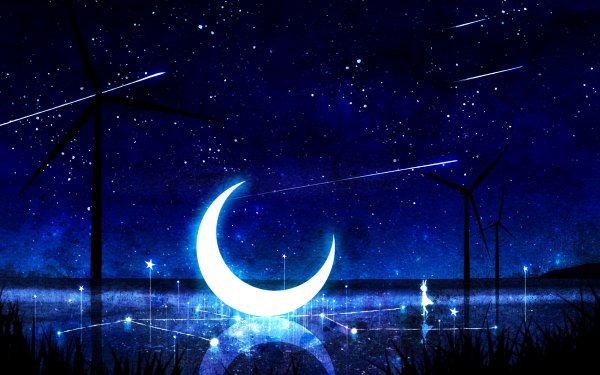 Anime Moon HD Wallpaper | Background Image