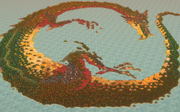 video game Dorfromantik HD Desktop Wallpaper | Background Image