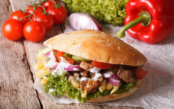 food Doner kebab HD Desktop Wallpaper | Background Image