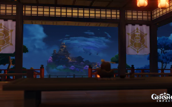  Inazuma City view from Kamisato Estate.