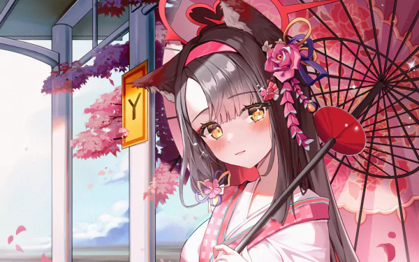 Kosaka Wakamo video game Blue Archive HD Desktop Wallpaper | Background Image