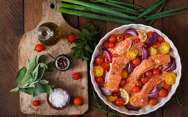  Fresh fish/tomato salad
