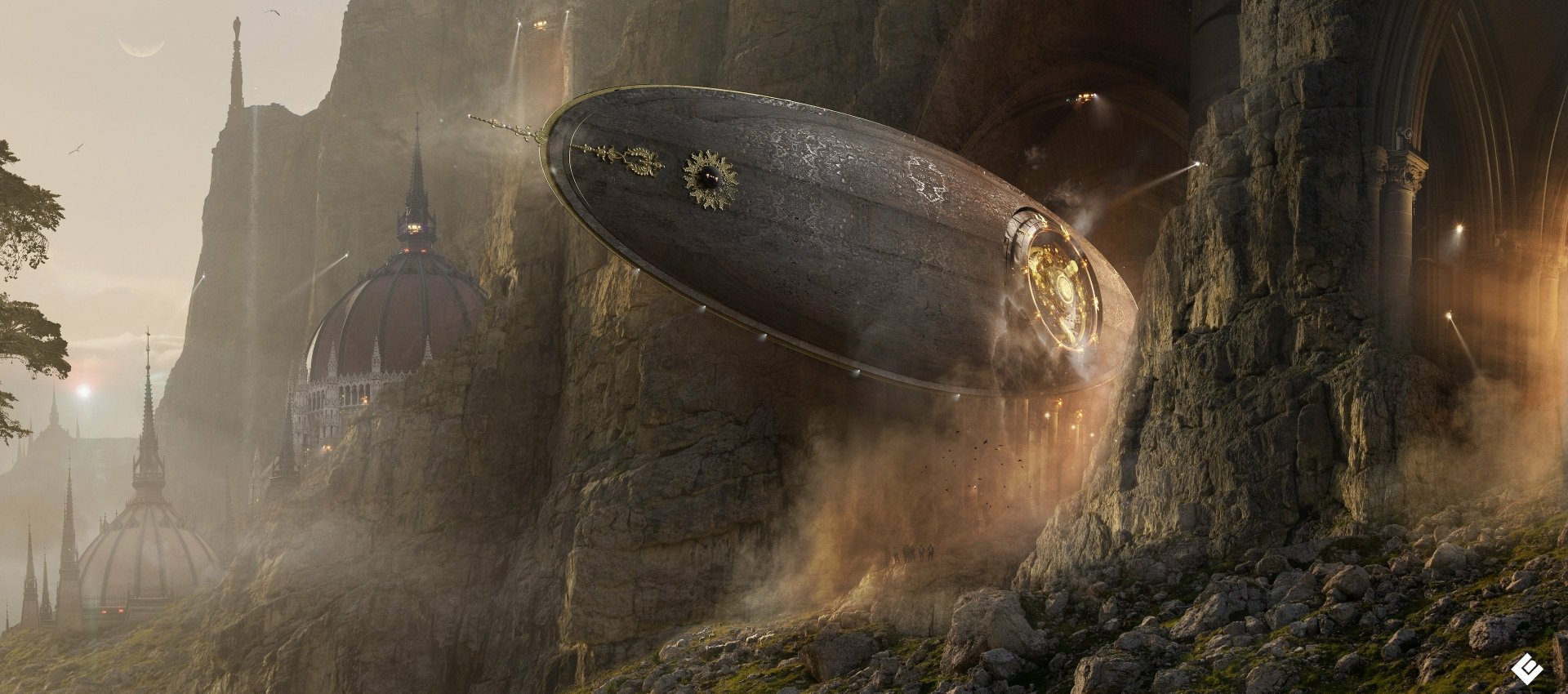 Download Sci Fi Spaceship HD Wallpaper by Col Price | 3840x1700 ...