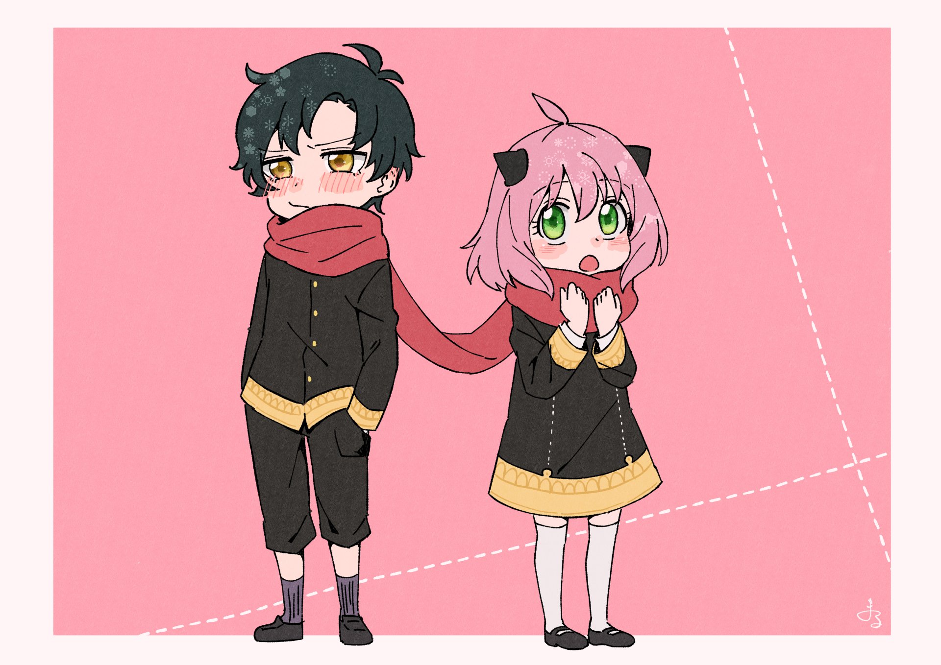Download Damian Desmond Anya Forger Anime Spy X Family 4k Ultra HD Wallpaper by ゆきんこ/ゆべ。/まる