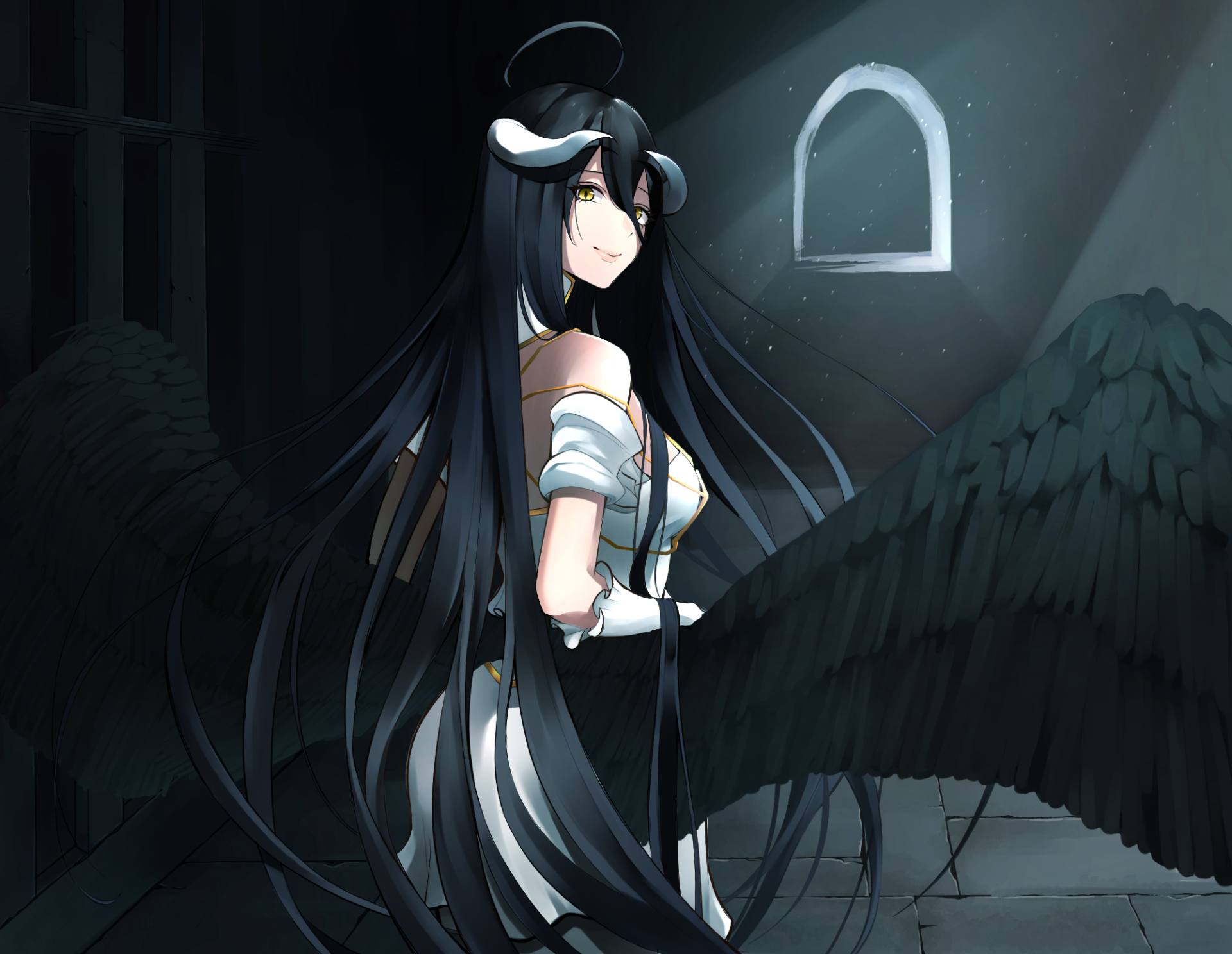 Download Albedo (Overlord) Anime Overlord HD Wallpaper by りっぱう