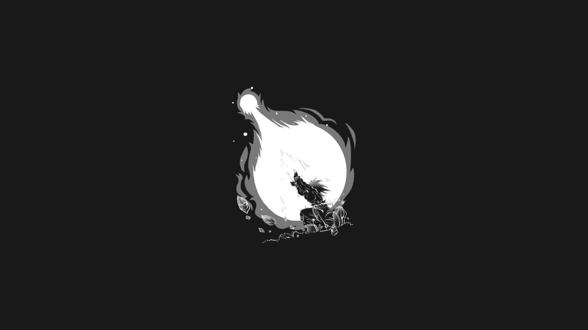 Anime-style Dragon Ball character unleashing a powerful energy blast, depicted in stunning detail for an 8K Ultra HD PC desktop wallpaper background.