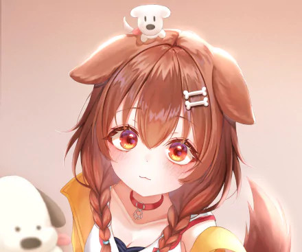 hololive Inugami Korone Anime Virtual Youtuber HD Desktop Wallpaper | Background Image