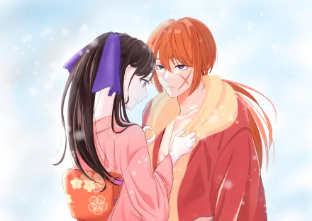 Kaoru Kamiya Kenshin Himura Anime Rurouni Kenshin HD Desktop Wallpaper | Background Image