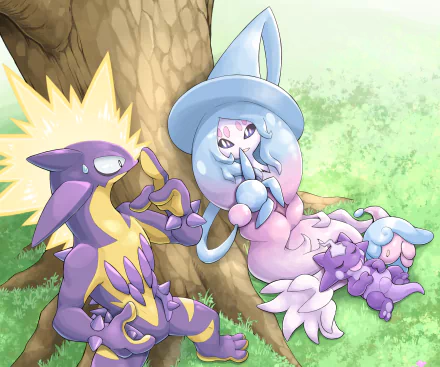 Hatterene (Pokémon) Toxtricity (Pokémon) video game Pokémon: Sword and Shield HD Desktop Wallpaper | Background Image