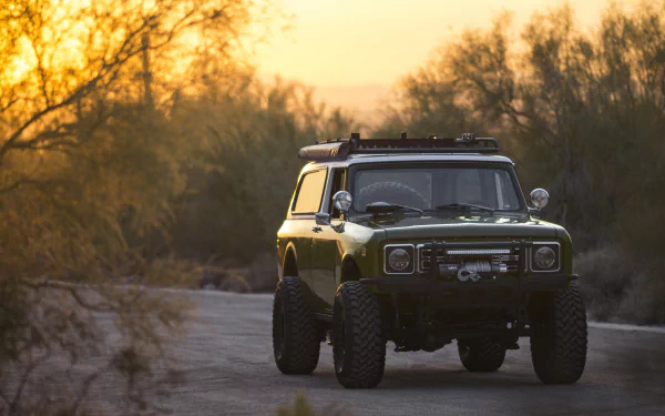 green car SUV vehicle International Scout 2 Traveler HD Desktop Wallpaper | Background Image
