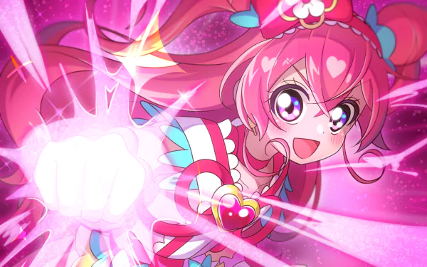 Nagomi Yui Cure Precious Anime Delicious Party Precure HD Desktop Wallpaper | Background Image