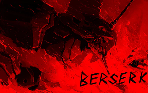 4K Ultra HD wallpaper featuring Evangelion Unit-01 from the anime Neon Genesis Evangelion, set against a dramatic red background with the word BERSERK displayed.