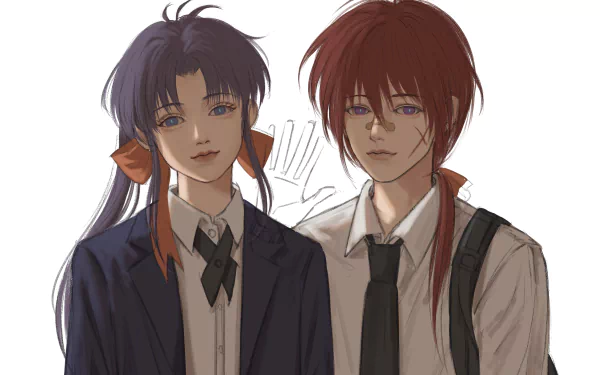 Kaoru Kamiya Kenshin Himura Anime Rurouni Kenshin HD Desktop Wallpaper | Background Image