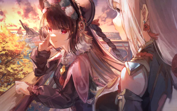 Yun Jin (Genshin Impact) Shenhe (Genshin Impact) video game Genshin Impact HD Desktop Wallpaper | Background Image