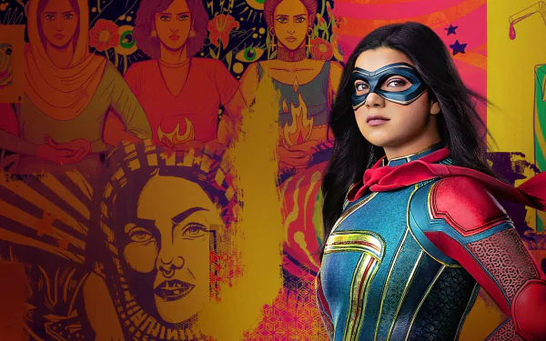Iman Vellani TV Show Ms. Marvel HD Desktop Wallpaper | Background Image