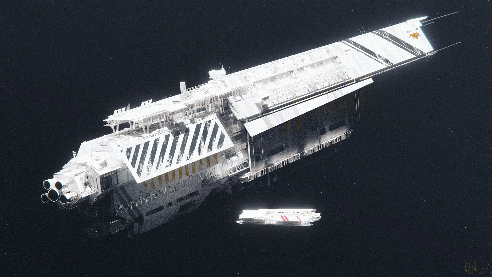 Download Sci Fi Spaceship HD Wallpaper by Jon Dunham