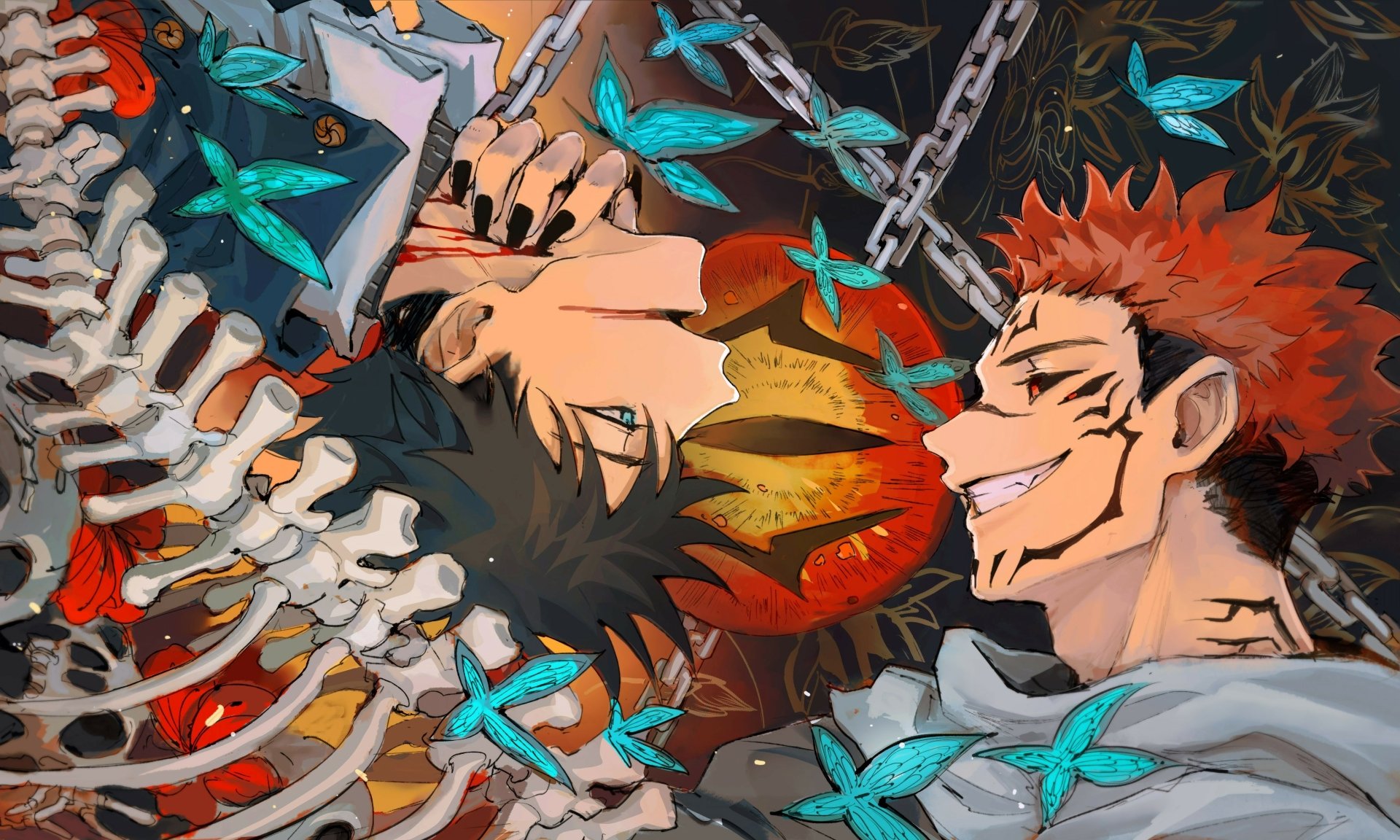 Download Megumi Fushiguro Sukuna (Jujutsu Kaisen) Anime Jujutsu Kaisen 4k Ultra HD Wallpaper by Hocvale