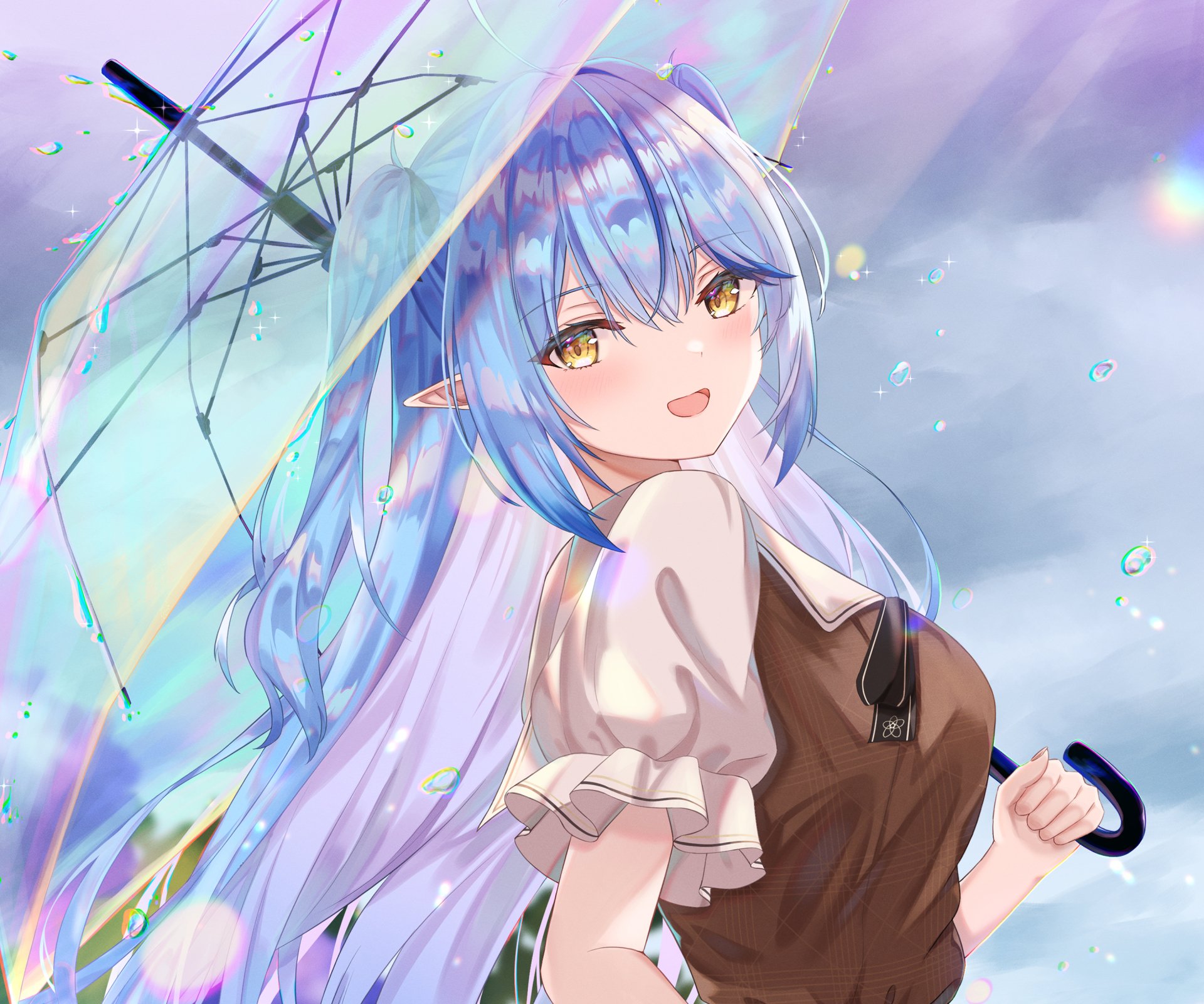 Download Hololive Yukihana Lamy Anime Virtual Youtuber HD Wallpaper