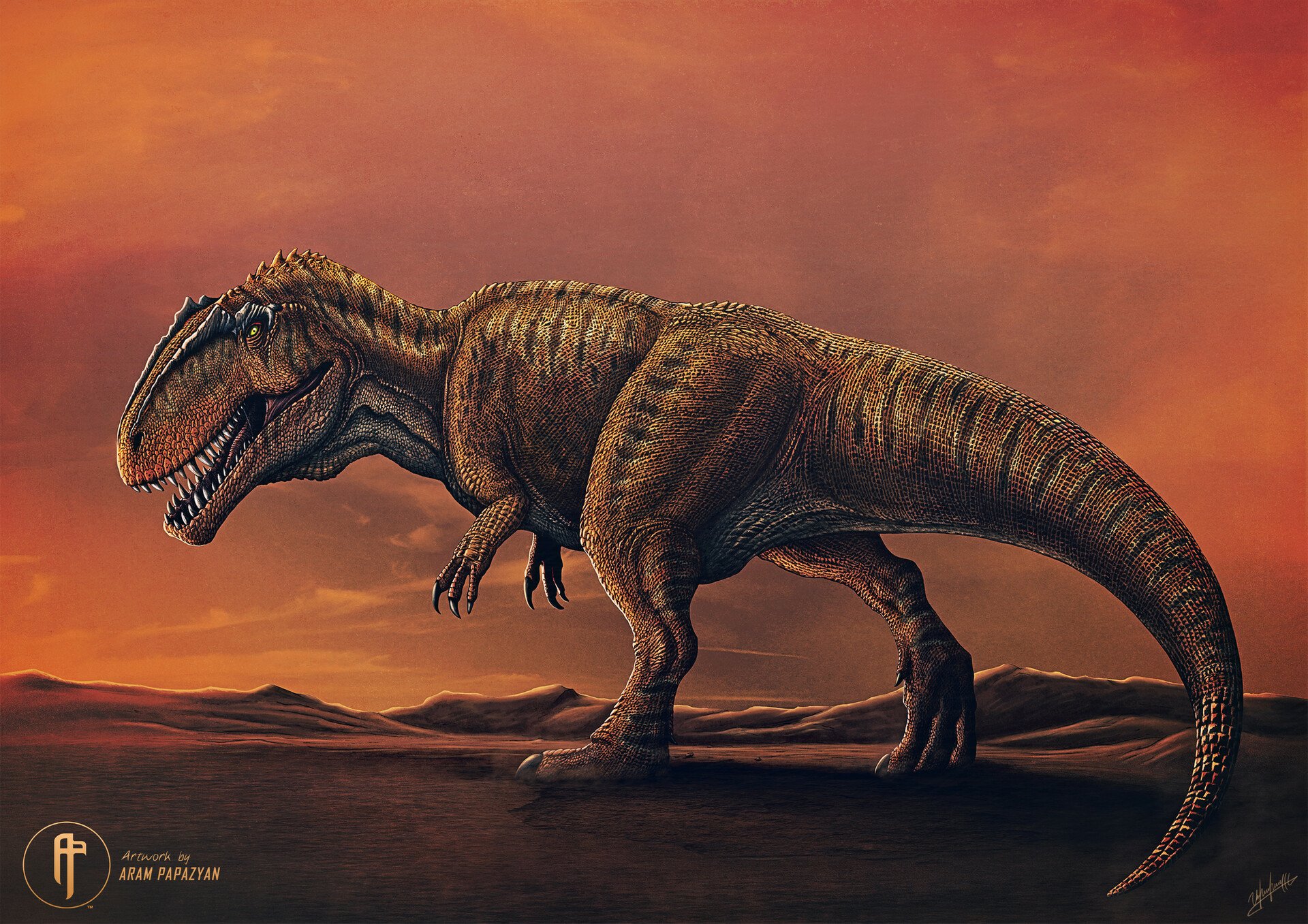 Download Giganotosaurus Animal Dinosaur HD Wallpaper by Aram Papazyan