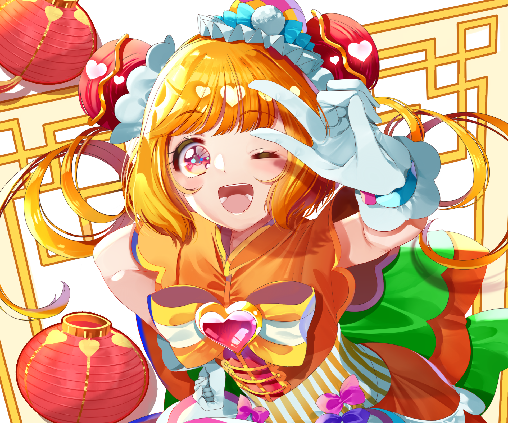 Download Hanamichi Ran Cure Yum-Yum Anime Delicious Party Precure HD Wallpaper