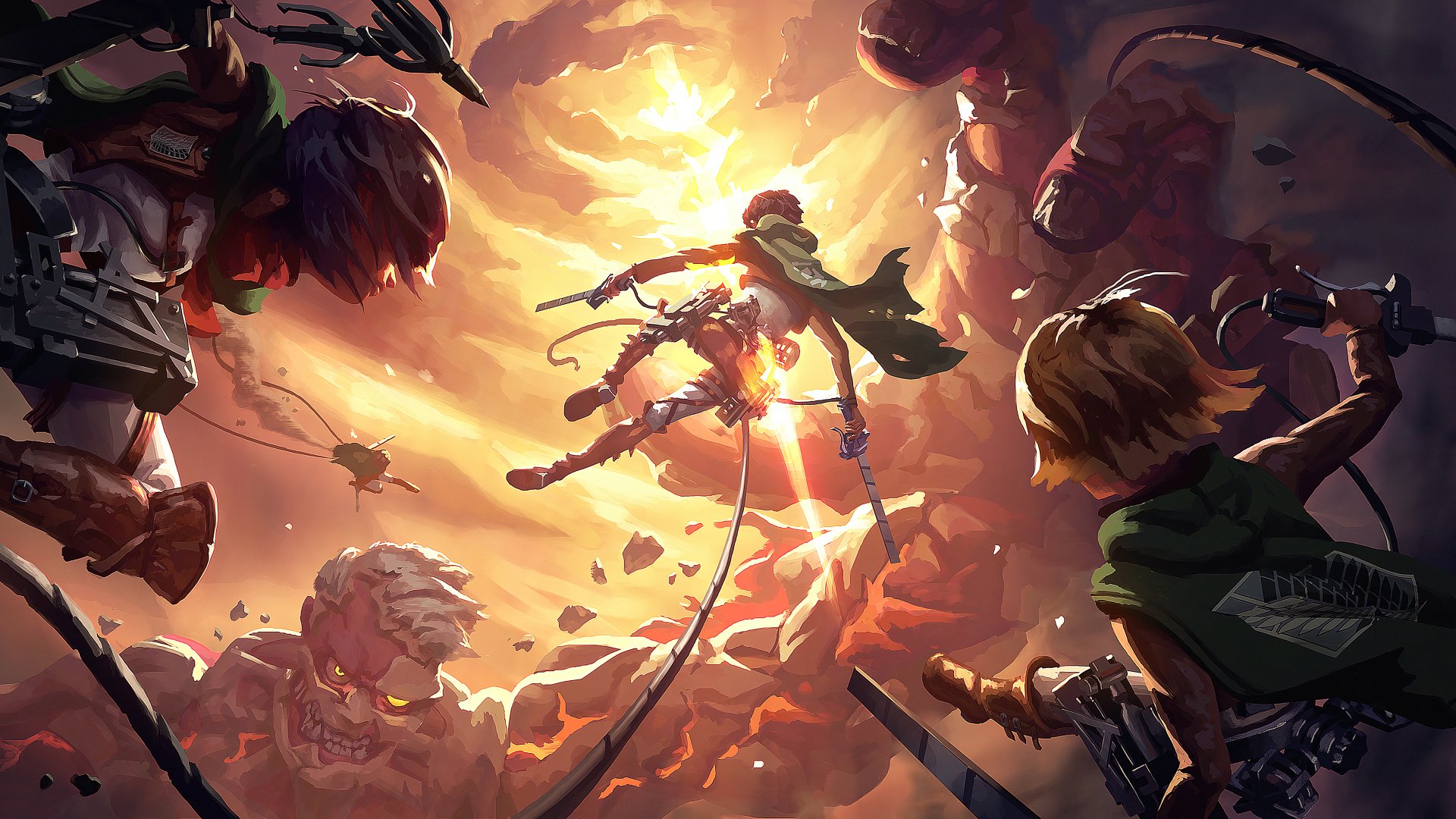 Download Eren Yeager Mikasa Ackerman Anime Attack On Titan Eren & Mikasa 4k Ultra HD Wallpaper by Morgan Ketelaar-Jarass