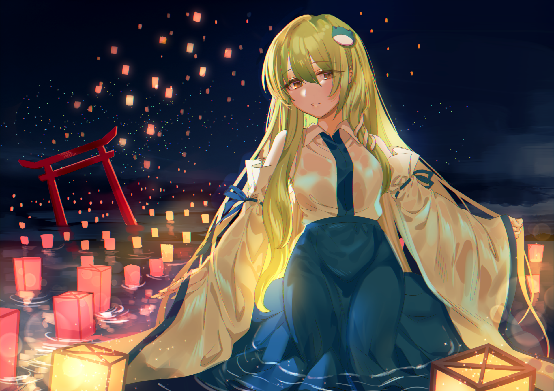 Download Sanae Kochiya Anime Touhou HD Wallpaper