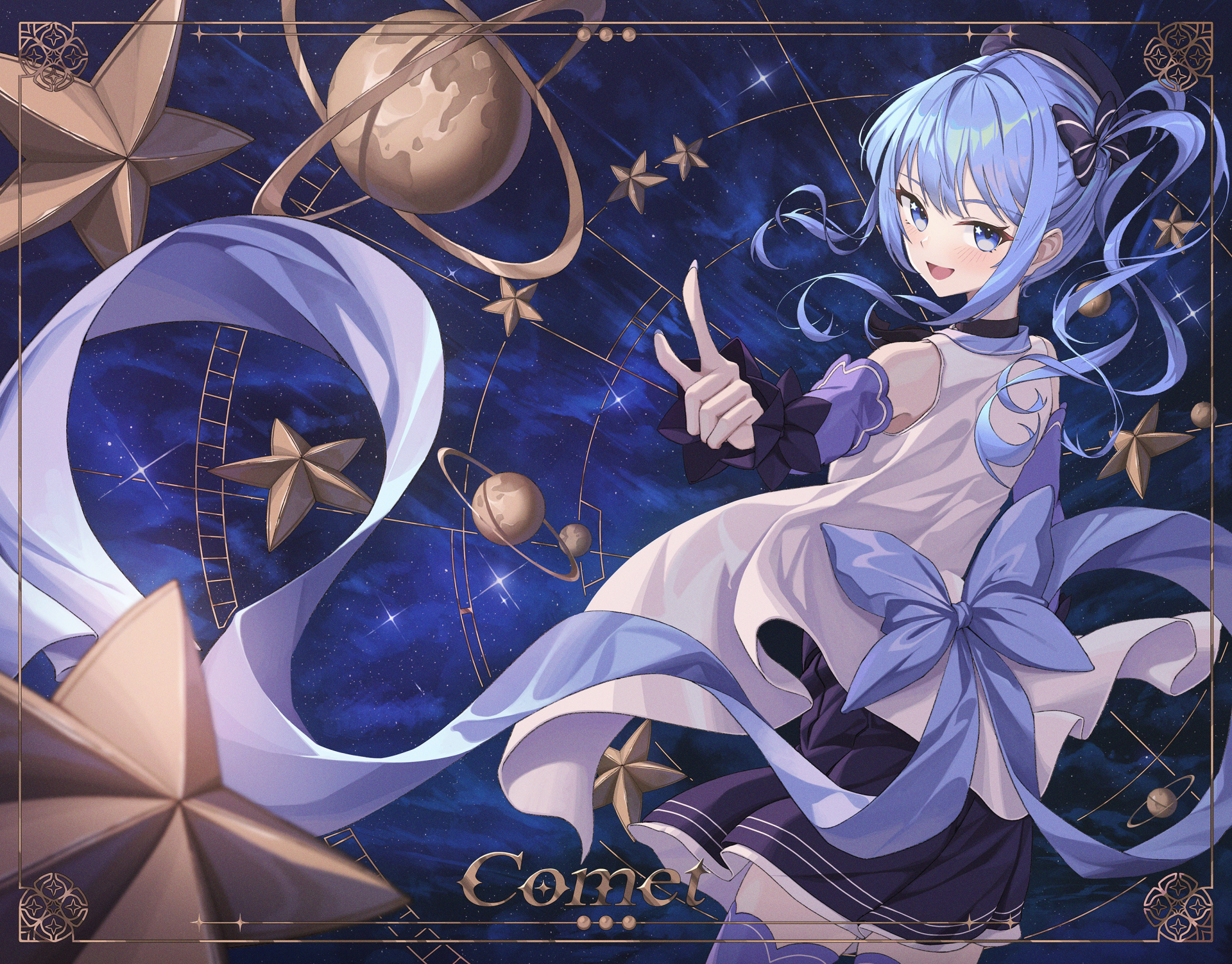 Download Hololive Hoshimachi Suisei Anime Virtual Youtuber HD Wallpaper