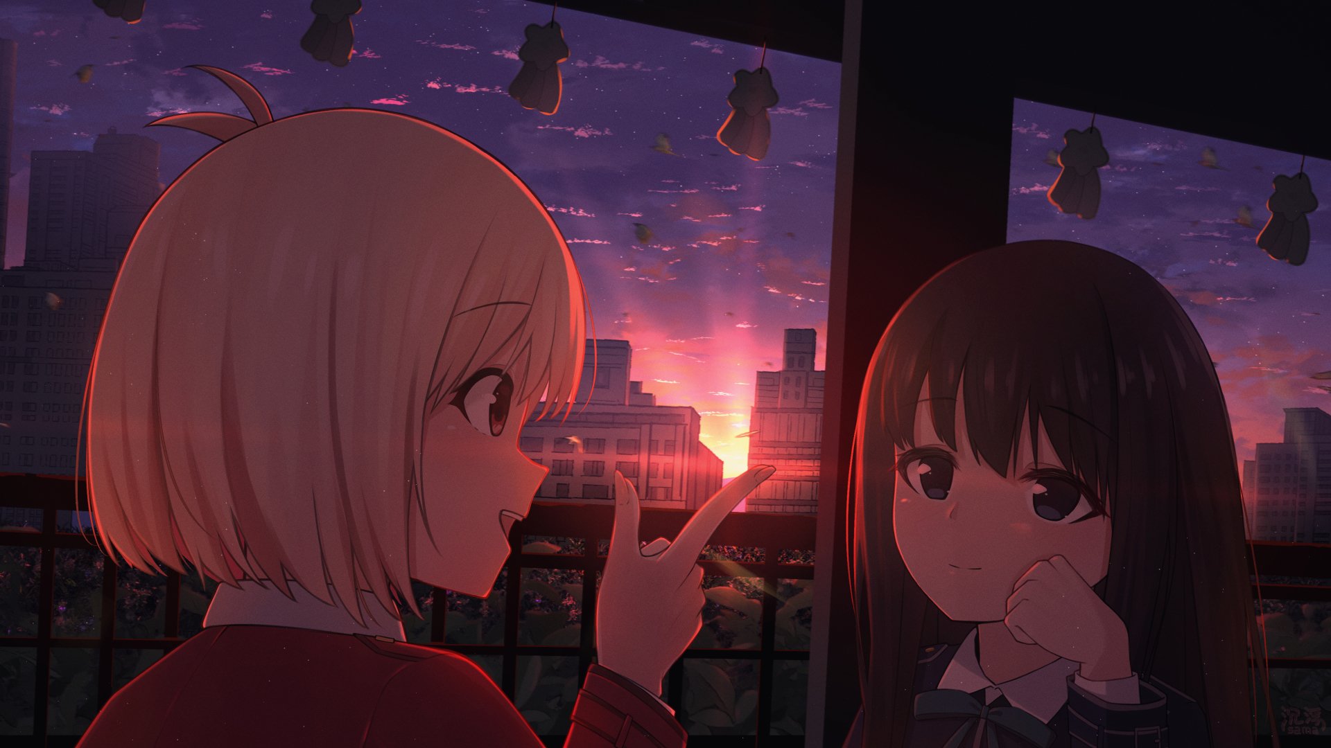 Download Takina Inoue Chisato Nishikigi Anime Lycoris Recoil 4k Ultra HD Wallpaper by 沉浮sama