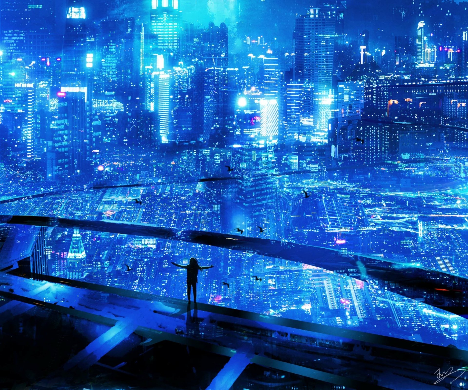 Download Anime City HD Wallpaper