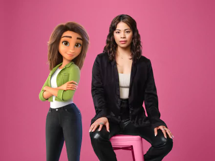  Eva Noblezada and her character Sam Greenfield