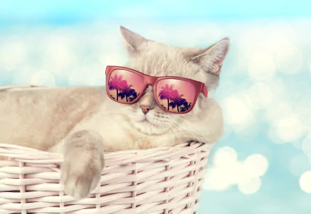 sunglasses Animal cat HD Desktop Wallpaper | Background Image