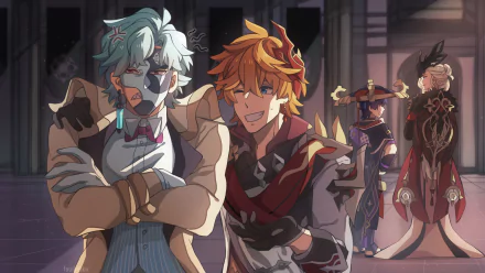 Tartaglia Childe (Genshin Impact) Il Dottore (Genshin Impact) video game Genshin Impact HD Desktop Wallpaper | Background Image