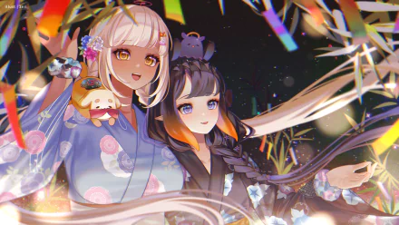 hololive Tsukumo Sana Ninomae Ina'nis Anime Virtual Youtuber HD Desktop Wallpaper | Background Image