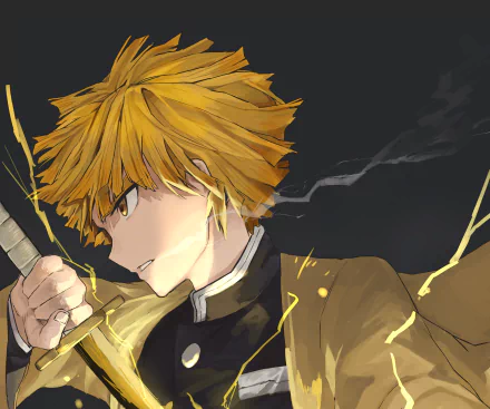 Zenitsu Agatsuma Anime Demon Slayer: Kimetsu no Yaiba HD Desktop Wallpaper | Background Image