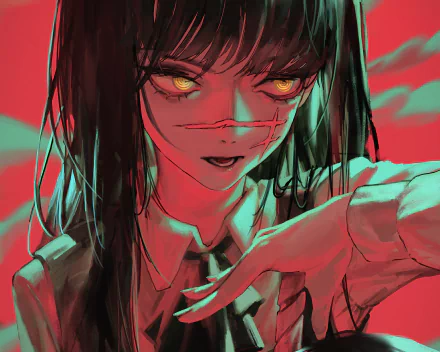 War Devil Asa Mitaka Anime Chainsaw Man HD Desktop Wallpaper | Background Image