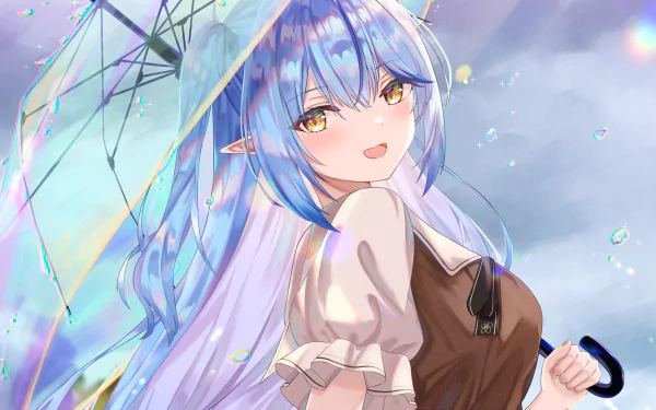 hololive Yukihana Lamy Anime Virtual Youtuber HD Desktop Wallpaper | Background Image