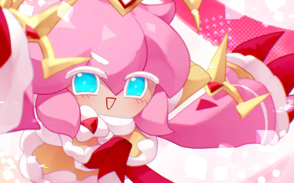 Strawberry Crepe Cookie video game COOKIE RUN: KINGDOM HD Desktop Wallpaper | Background Image