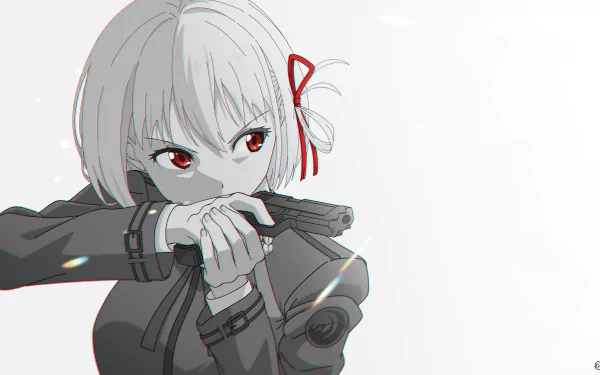 Chisato Nishikigi Anime Lycoris Recoil HD Desktop Wallpaper | Background Image