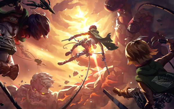 Eren Yeager Mikasa Ackerman Anime Attack on Titan Eren & Mikasa HD Desktop Wallpaper | Background Image