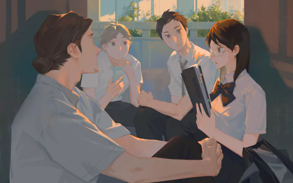Daichi Sawamura Kōshi Sugawara Asahi Azumane Kiyoko Shimizu Anime Haikyū!! HD Desktop Wallpaper | Background Image