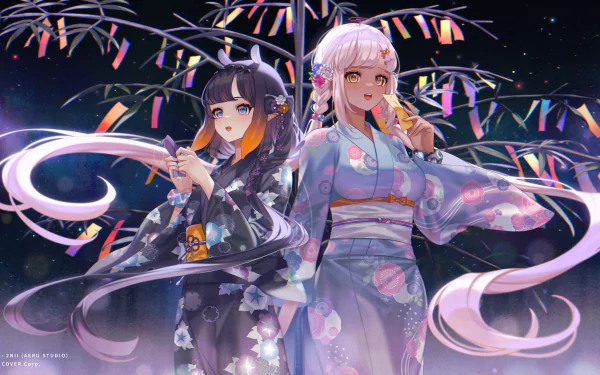 hololive Tsukumo Sana Ninomae Ina'nis Anime Virtual Youtuber HD Desktop Wallpaper | Background Image