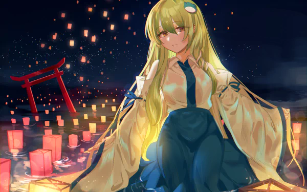 Sanae Kochiya Anime Touhou HD Desktop Wallpaper | Background Image